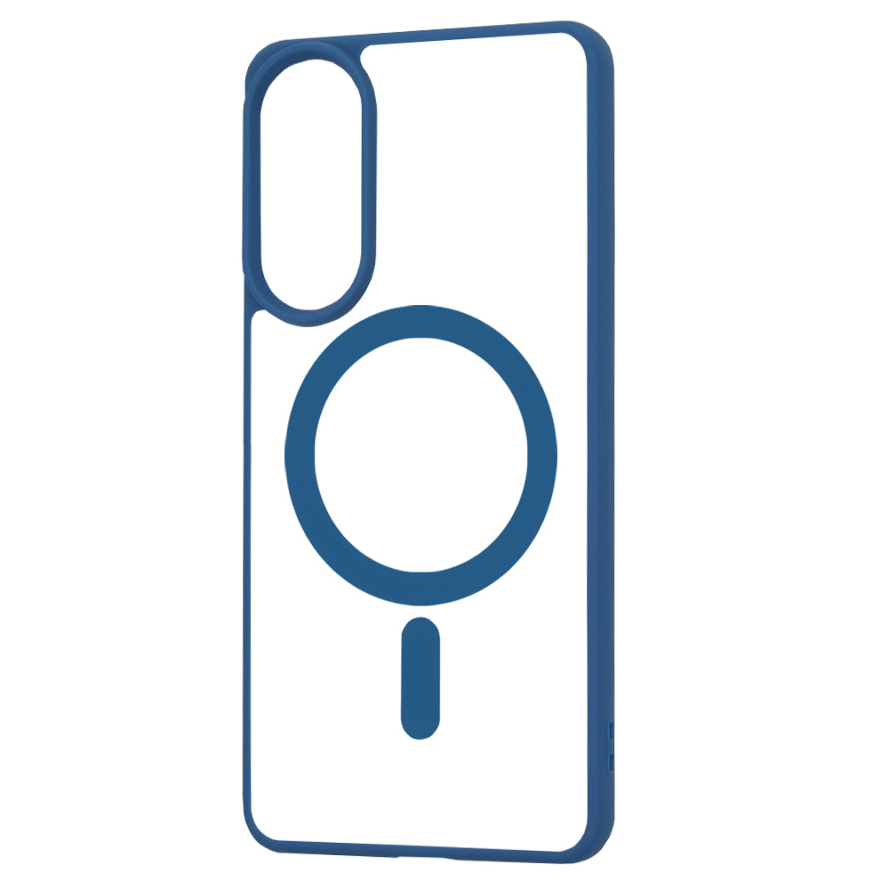 Coque MagSafe pour Samsung Galaxy S25 Edge S937, Techsuit, Pro, Bleue
