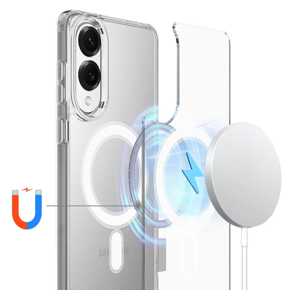 Coque MagSafe pour Samsung Galaxy S25 Edge S937, Techsuit, Pro, Transparente