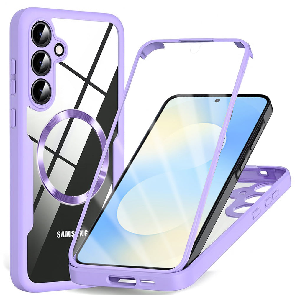 Coque MagSafe pour Samsung Galaxy S25 FE, Techsuit, ColorVerse 360, Violet