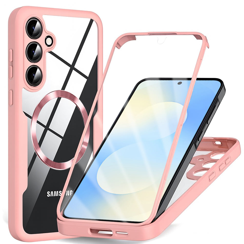 Étui MagSafe pour Samsung Galaxy S25 FE, Techsuit, ColorVerse 360, Rose