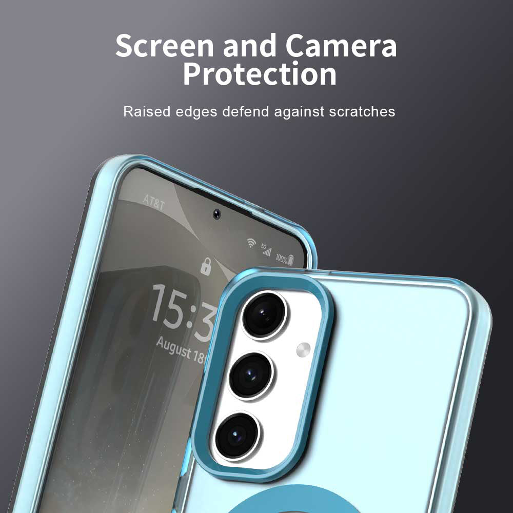 Coque MagSafe pour Samsung Galaxy S25+ S936 / S24+ S926, Techsuit, CandyCase, Bleue