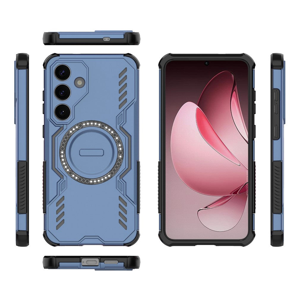 Coque MagSafe pour Samsung Galaxy S25+ S936, Techsuit, ArmorMag, Bleue