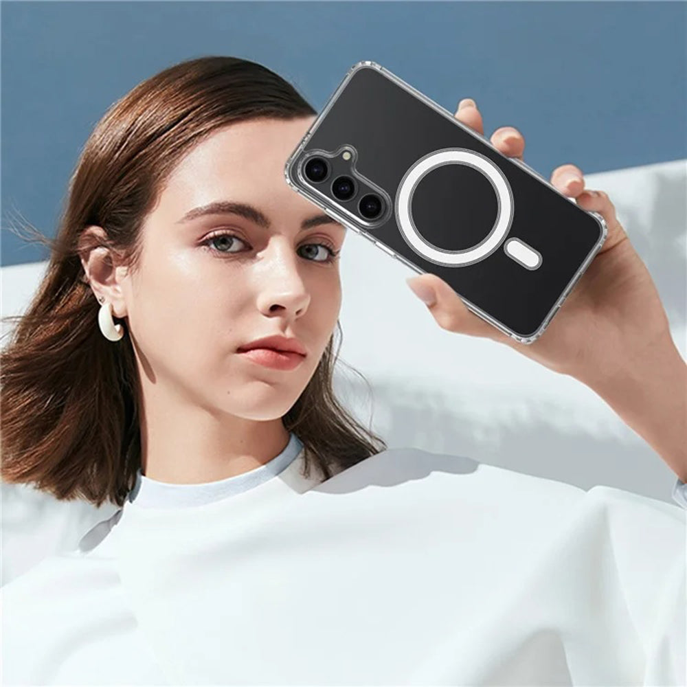 Coque MagSafe pour Samsung Galaxy S25+ S936, Techsuit, Pro, Transparente