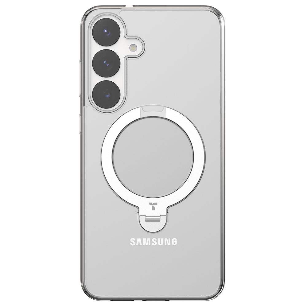 Coque MagSafe pour Samsung Galaxy S25+ S936, Torras, Ostand Spin, Transparente