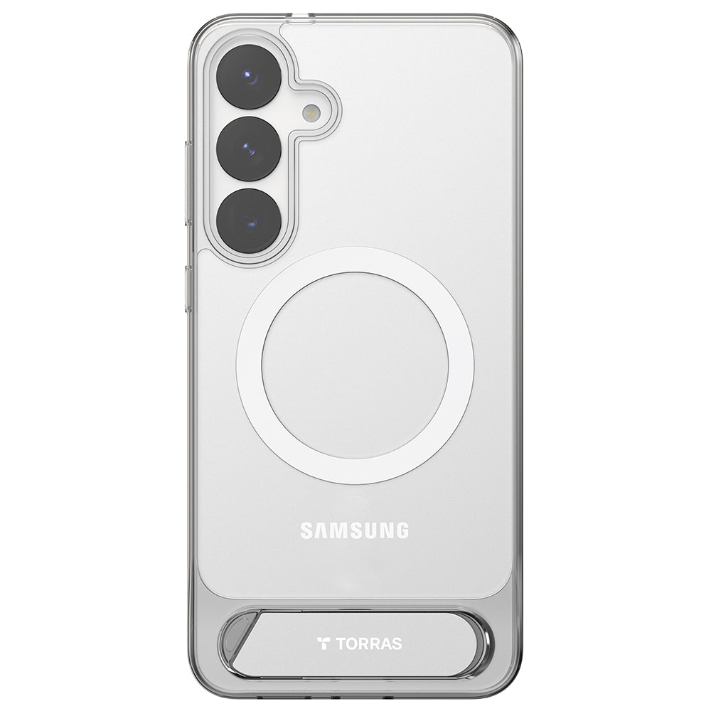 Coque MagSafe pour Samsung Galaxy S25+ S936, Torras, Pstand, Transparente