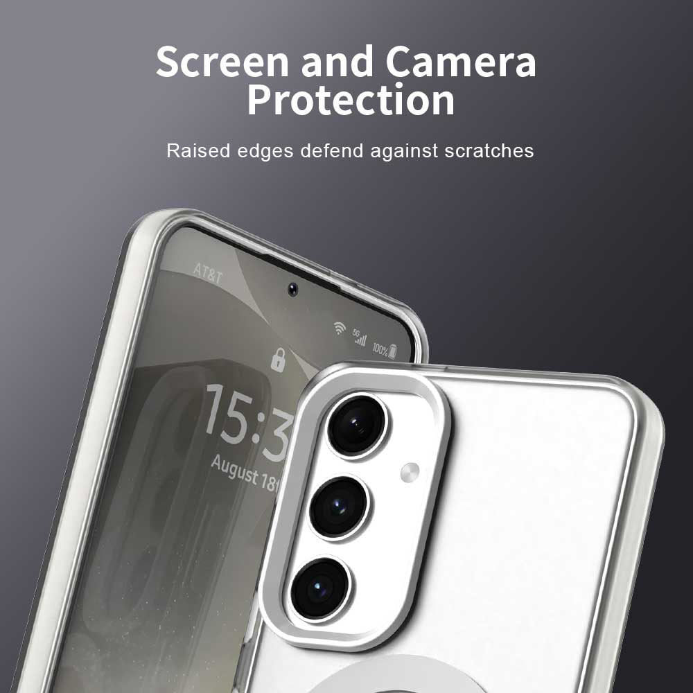 Coque MagSafe pour Samsung Galaxy S25 S931 / S24 S921, Techsuit, CandyCase, Blanche