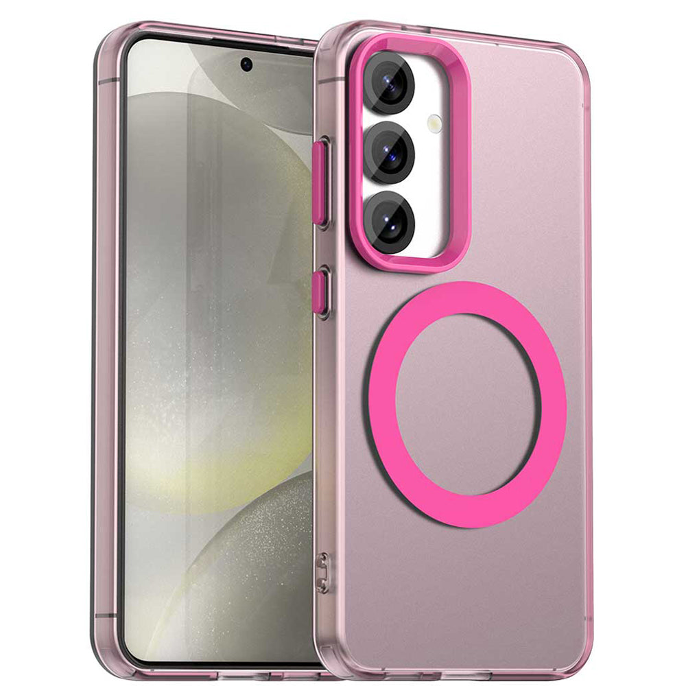 Coque MagSafe pour Samsung Galaxy S25 S931 / S24 S921, Techsuit, CandyCase, Rose