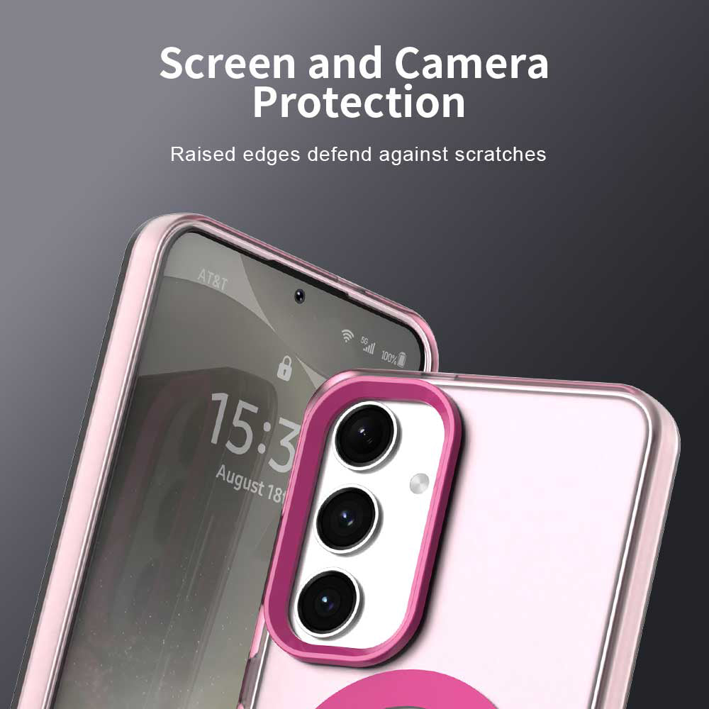 Coque MagSafe pour Samsung Galaxy S25 S931 / S24 S921, Techsuit, CandyCase, Rose
