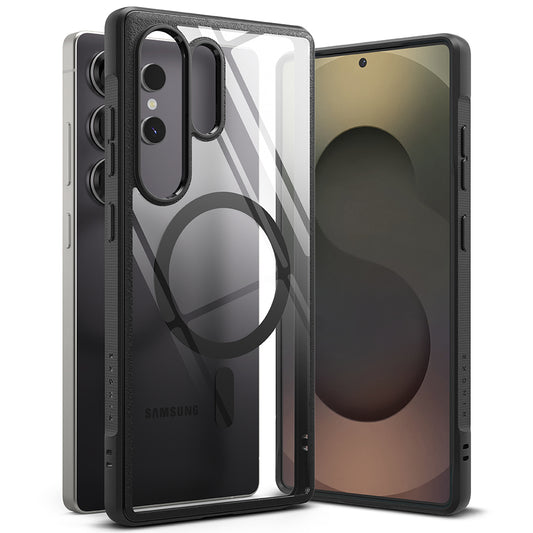 Coque MagSafe pour Samsung Galaxy S25 Ultra S938, Ringke, Fusion Bold, Noire