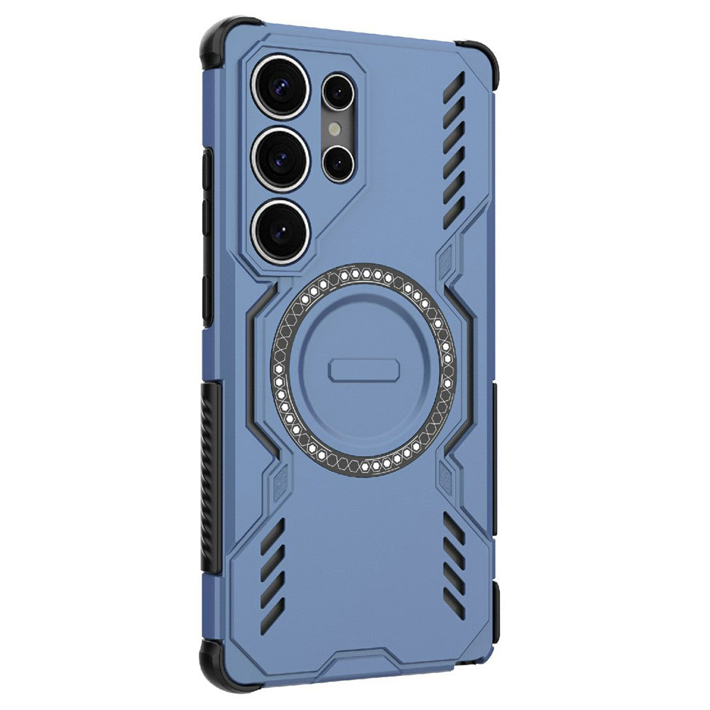 Coque MagSafe pour Samsung Galaxy S25 Ultra S938, Techsuit, ArmorMag, Bleue