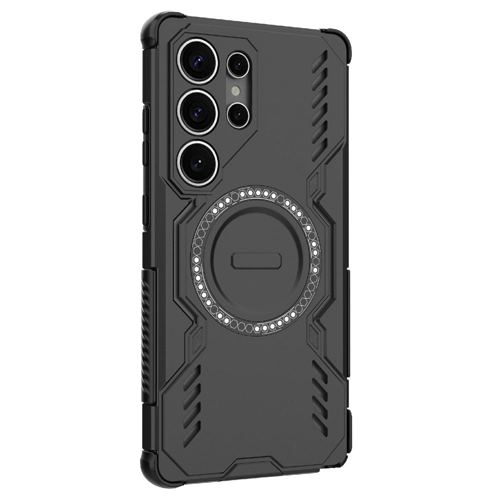 Coque MagSafe pour Samsung Galaxy S25 Ultra S938, Techsuit, ArmorMag, Noire