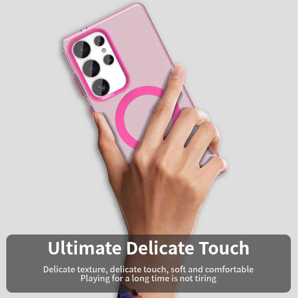 Coque MagSafe pour Samsung Galaxy S25 Ultra S938, Techsuit, CandyCase, Rose