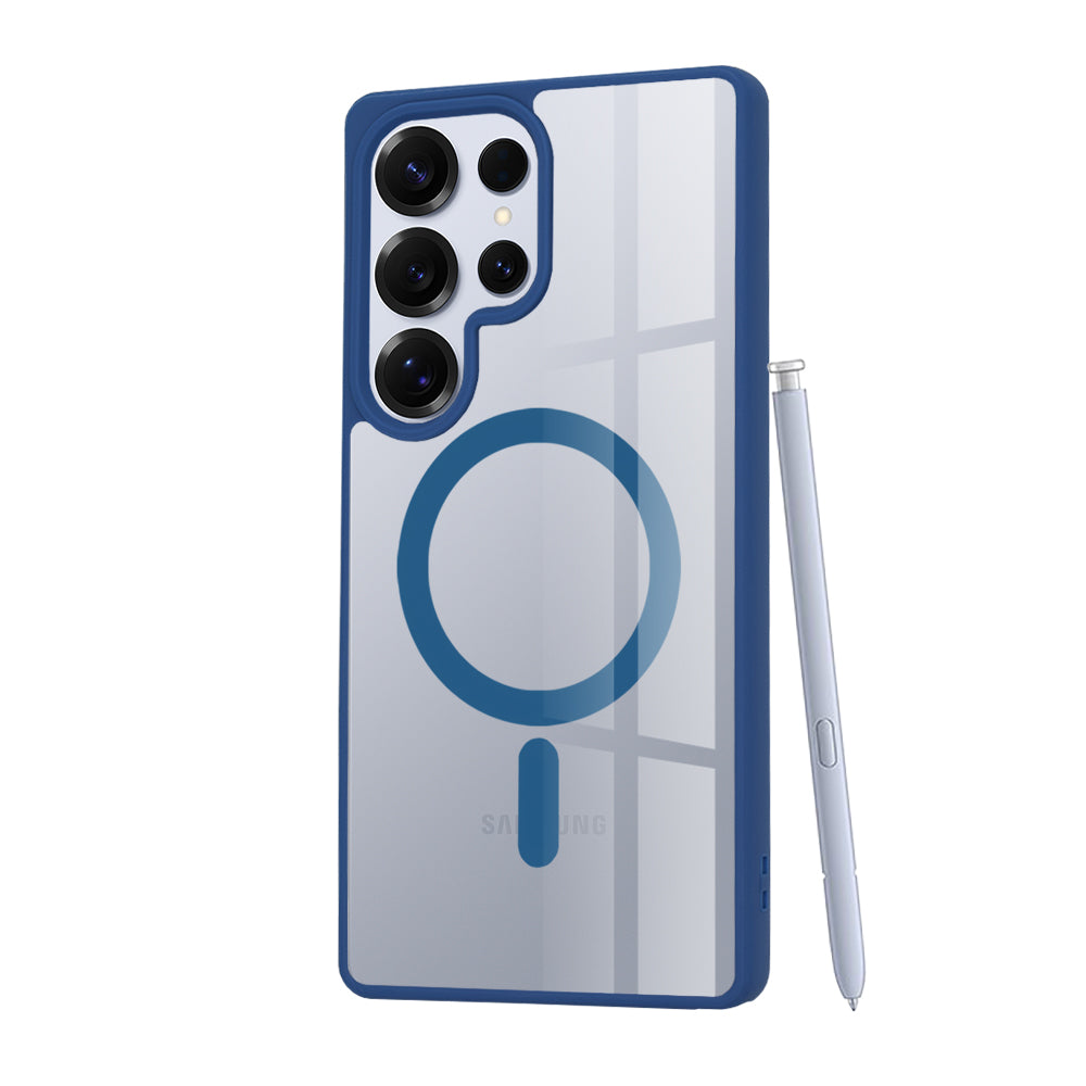 Coque MagSafe pour Samsung Galaxy S25 Ultra S938, Techsuit, Pro, Bleue