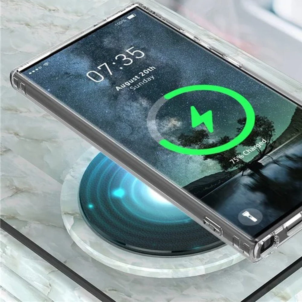 Coque MagSafe pour Samsung Galaxy S25 Ultra S938, Techsuit, Pro, Transparente