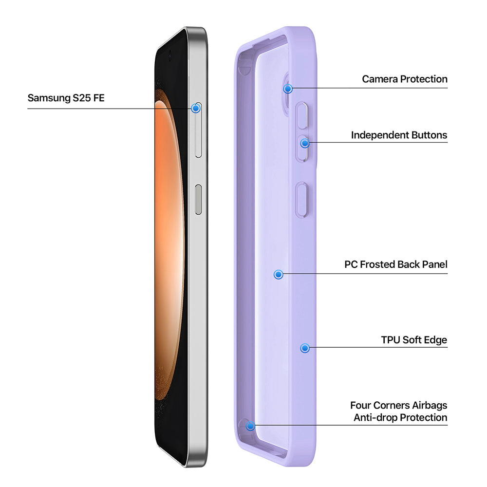 Coque MagSafe pour Samsung Galaxy S26 FE S741 / S25 FE, DUX DUCIS, Yind, Violet Clair