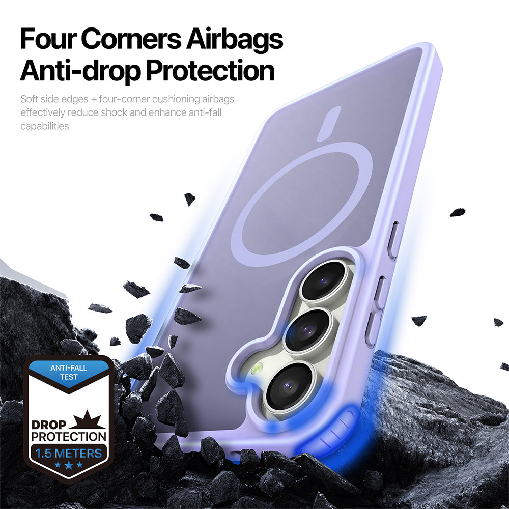 Coque MagSafe pour Samsung Galaxy S26 FE S741 / S25 FE, DUX DUCIS, Yind, Violet Clair