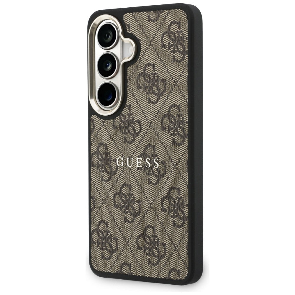 Étui MagSafe pour Samsung Galaxy S26 Plus S947, Guess, 4G Embossed Ring, Marron