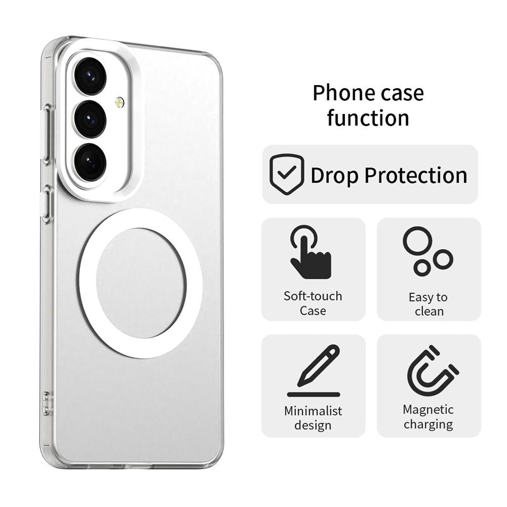 Coque MagSafe pour Samsung Galaxy S26 Plus, Techsuit, CandyCase, Blanche