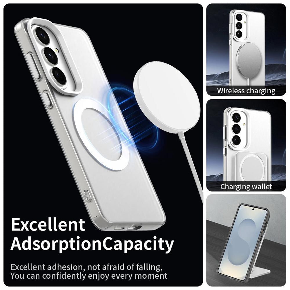 Coque MagSafe pour Samsung Galaxy S26 Plus, Techsuit, CandyCase, Blanche