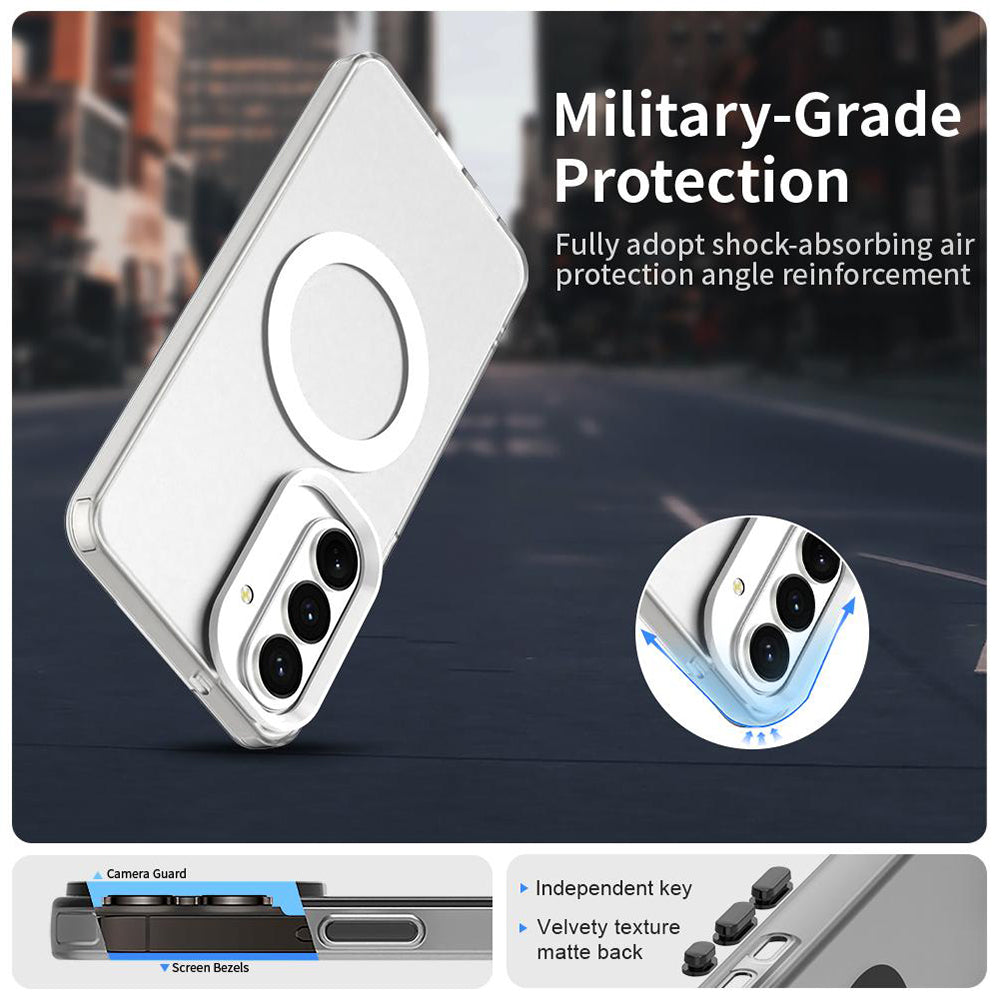 Coque MagSafe pour Samsung Galaxy S26 Plus, Techsuit, CandyCase, Blanche