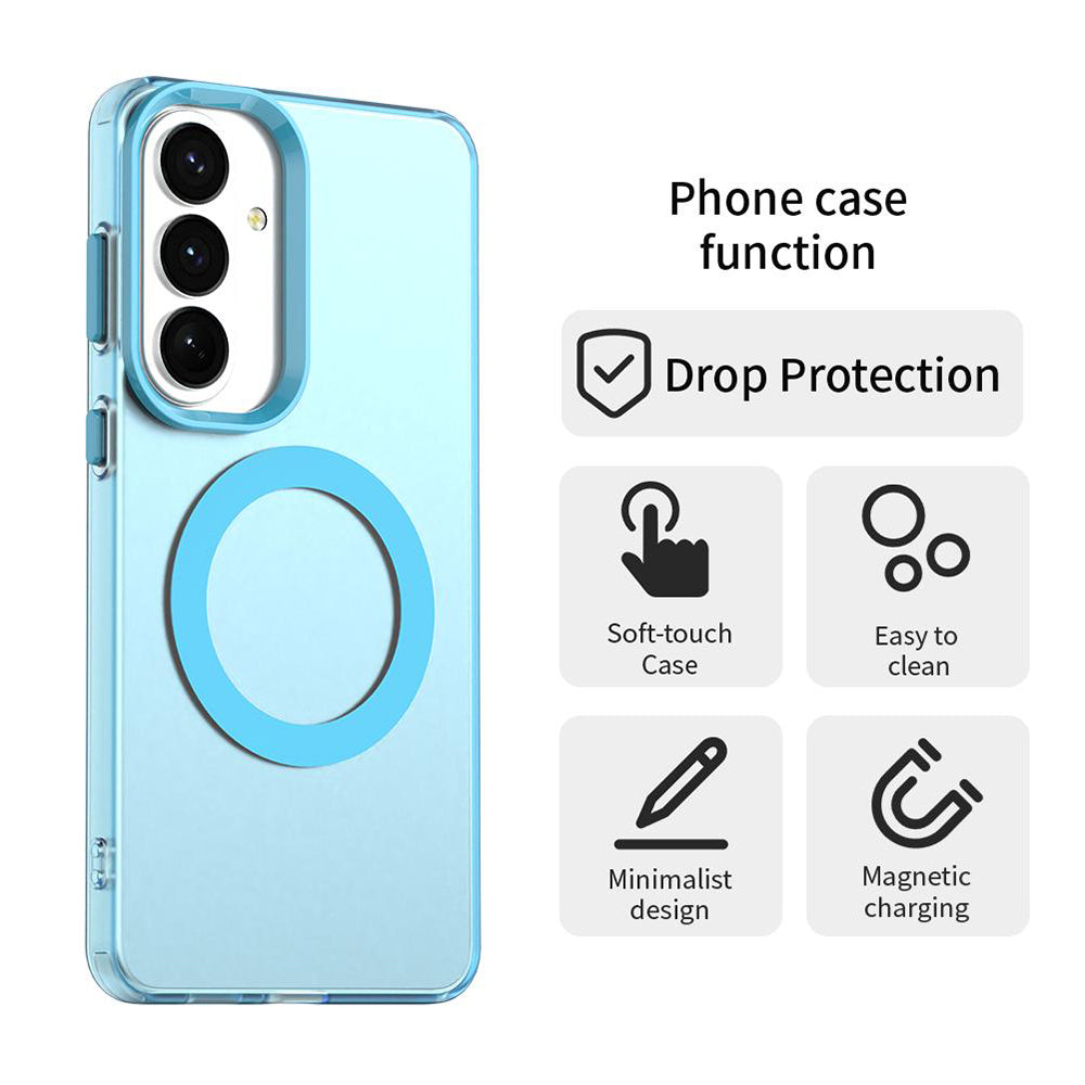 Housse MagSafe pour Samsung Galaxy S26 Plus, Techsuit, CandyCase, Bleue