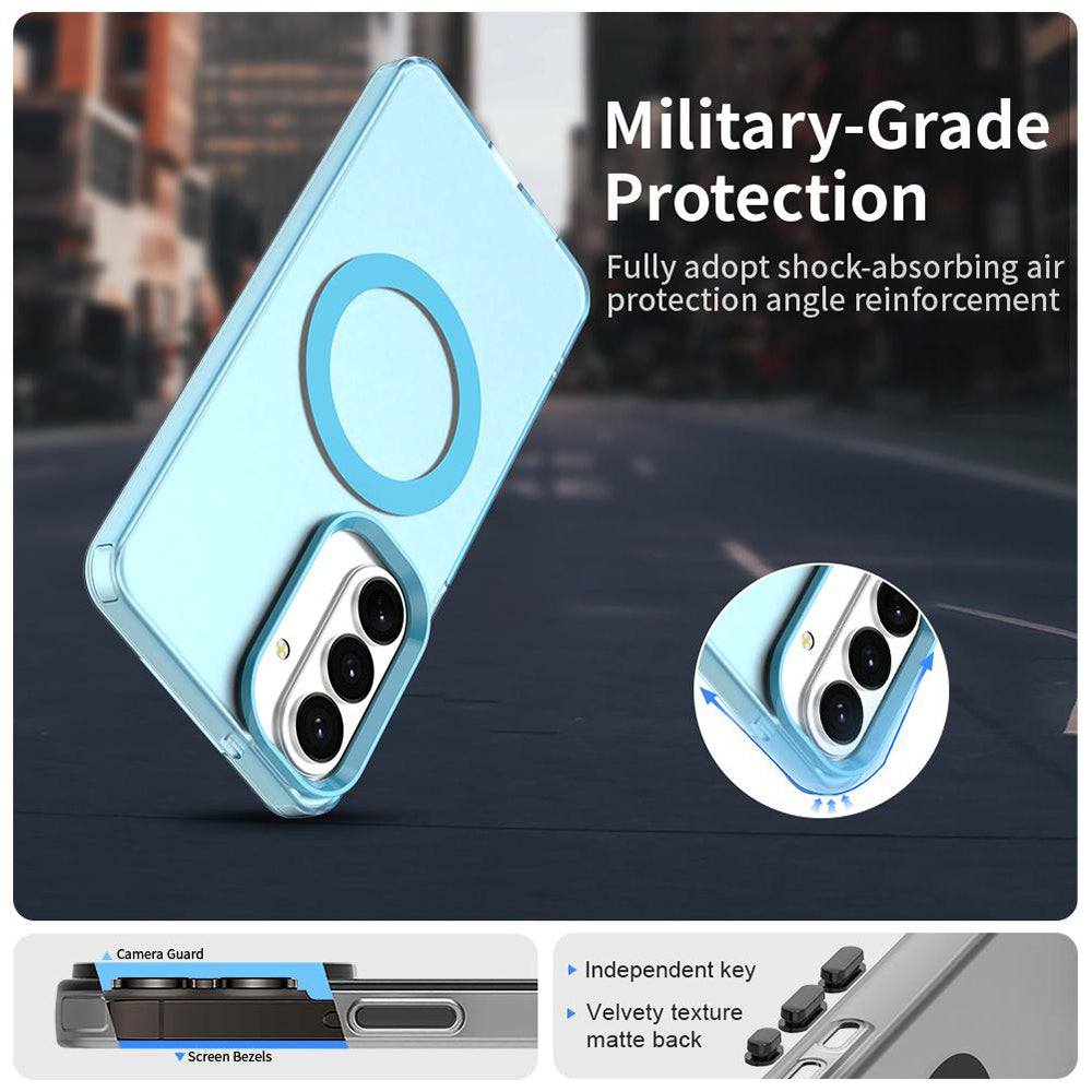 Housse MagSafe pour Samsung Galaxy S26 Plus, Techsuit, CandyCase, Bleue