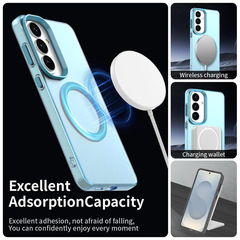 Housse MagSafe pour Samsung Galaxy S26 Plus, Techsuit, CandyCase, Bleue