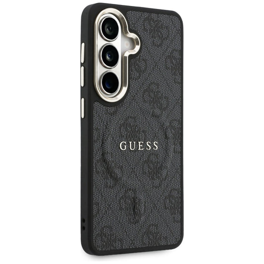 Étui MagSafe pour Samsung Galaxy S26 S942, Guess, 4G Embossed Ring, Noir