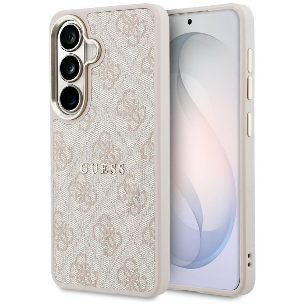 Coque MagSafe pour Samsung Galaxy S26 S942, Guess, 4G Anneau embossé, Rose Noire