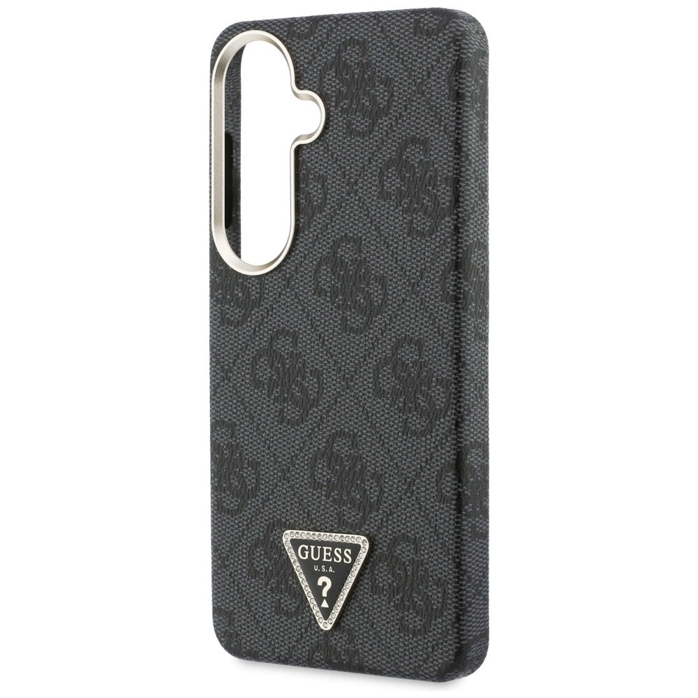 Étui MagSafe pour Samsung Galaxy S26 S942, Guess, logo Triangle 4G, Noir