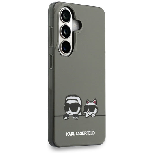 MagSafe Case for Samsung Galaxy S26 S942, Karl Lagerfeld, IML Karl & Choupette Peekaboo Logo, Black