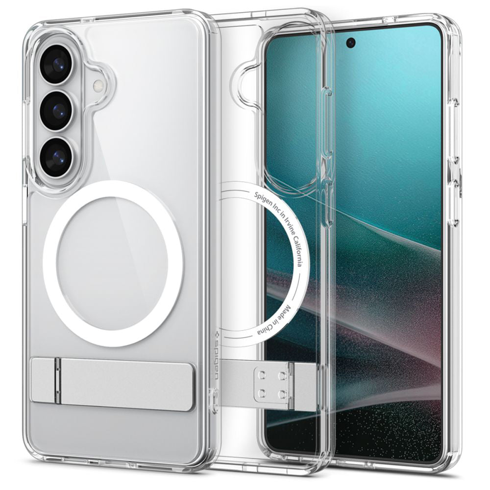 Coque MagSafe pour Samsung Galaxy S26 S942, Spigen, Ultra Hybrid S, Transparente Blanche ACS11061