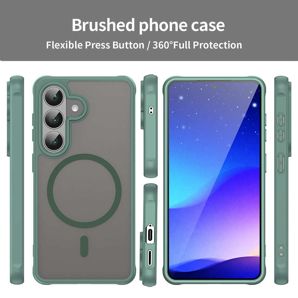 Housse MagSafe pour Samsung Galaxy S26 S942, Techsuit, HaloFrost II, Vert