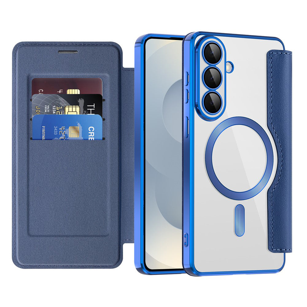 MagSafe Case for Samsung Galaxy S26 S942, Techsuit, SmartMag Book, Blue