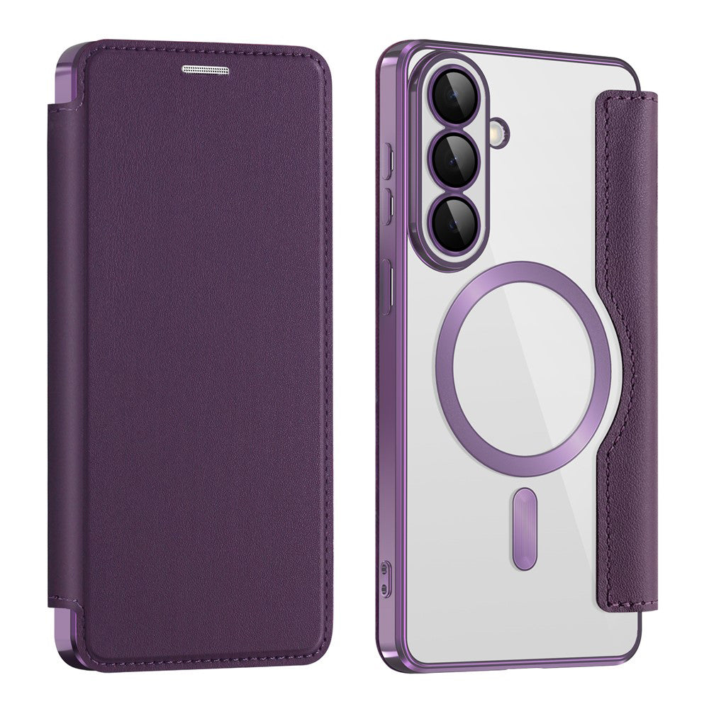 Étui MagSafe pour Samsung Galaxy S26 S942, Techsuit, SmartMag Book, Mauve