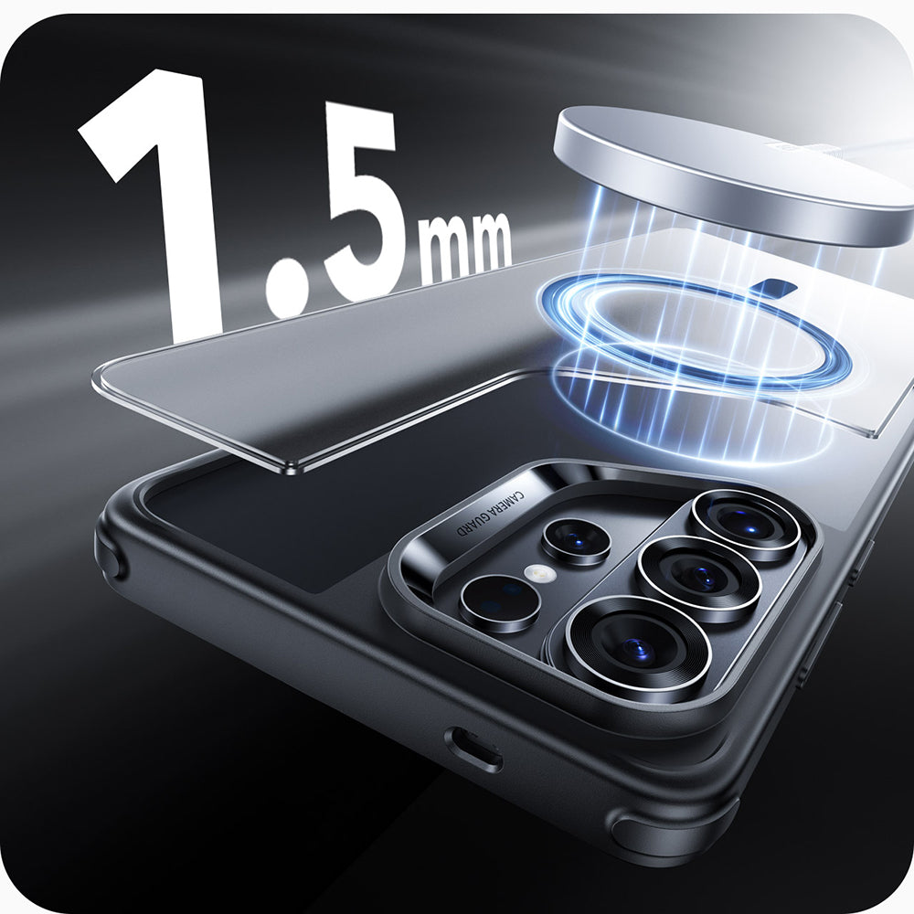 Coque MagSafe pour Samsung Galaxy S26 Ultra S948, ESR, Classic Hybrid, Noire Satinée