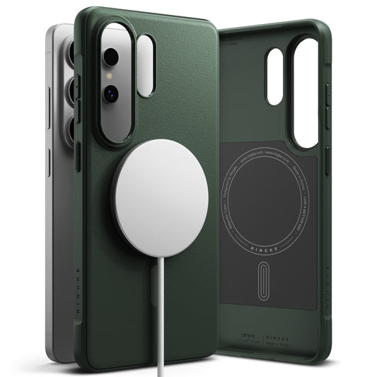 Coque MagSafe pour Samsung Galaxy S26 Ultra, Ringke, Onyx, Vert Foncé