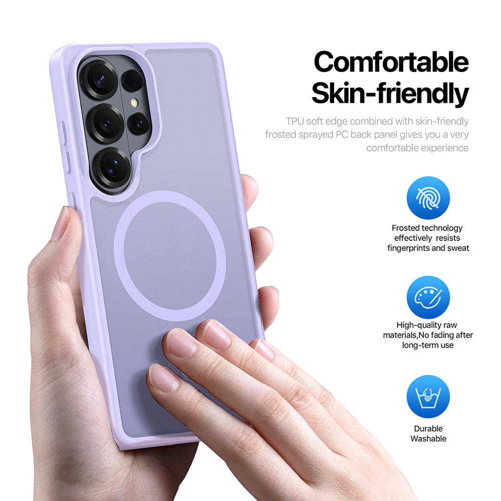 Coque MagSafe pour Samsung Galaxy S26 Ultra S948, DUX DUCIS, Yind, Violet Clair
