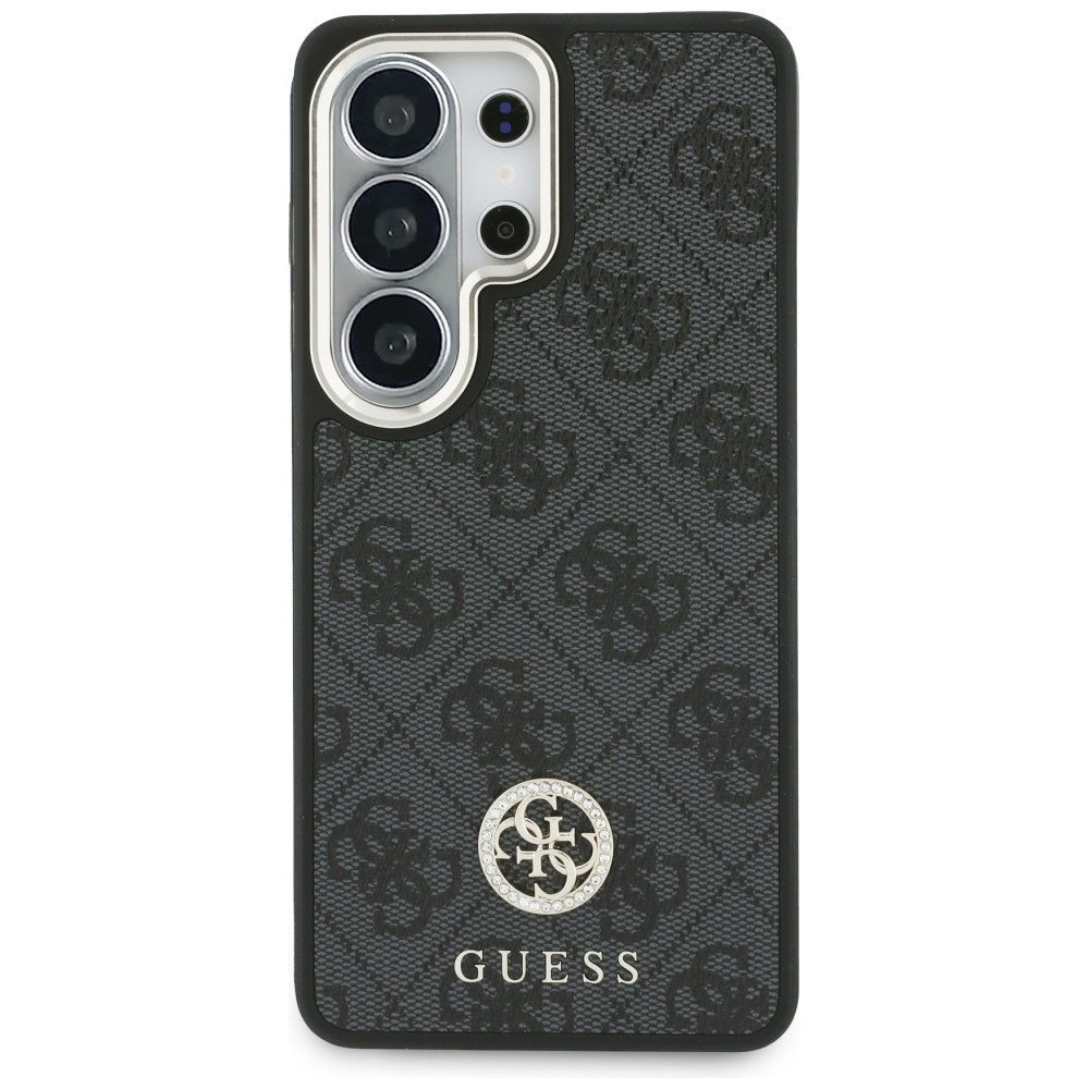 Étui MagSafe pour Samsung Galaxy S26 Ultra S948, GUESS, 4G Big Rhinestone Triangle Strap, Noir