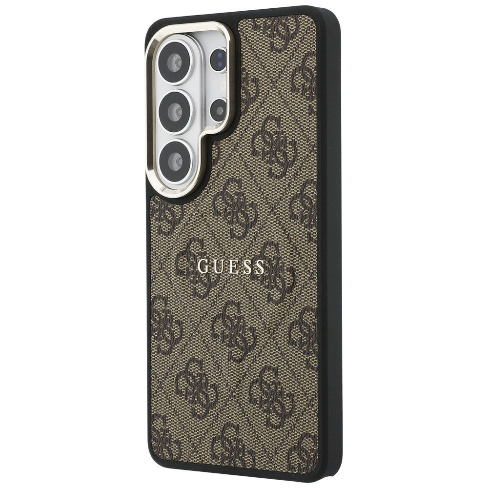 Étui MagSafe pour Samsung Galaxy S26 Ultra S948, Guess, 4G Embossed Ring, Marron