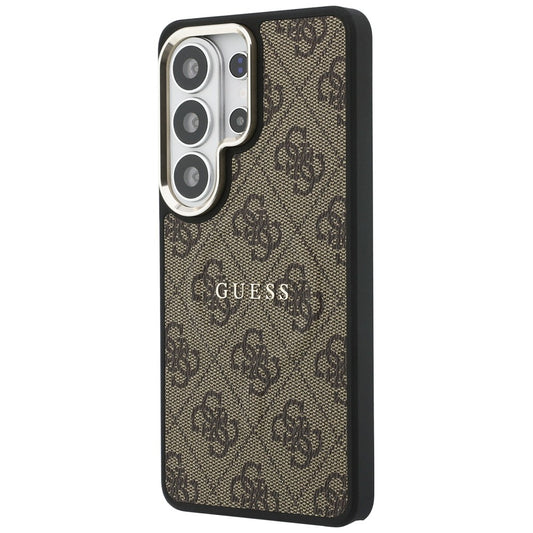 Étui MagSafe pour Samsung Galaxy S26 Ultra S948, Guess, 4G Embossed Ring, Marron