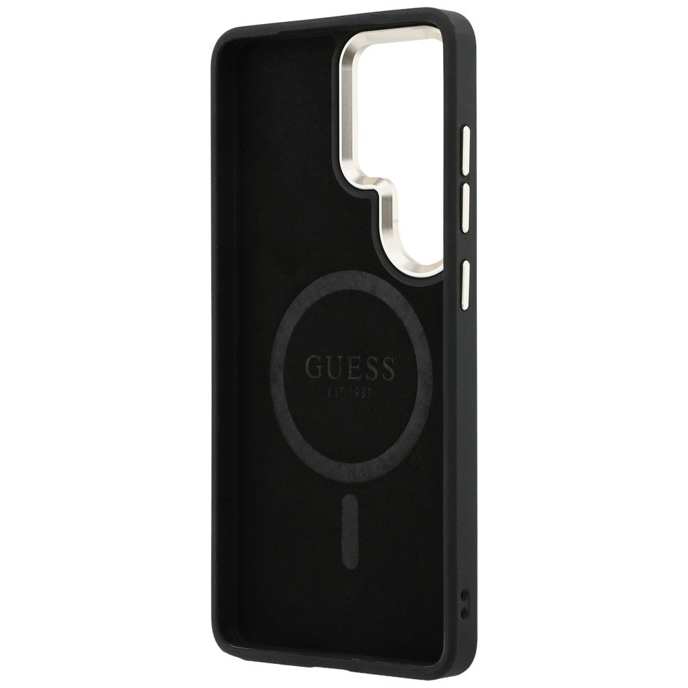 Étui MagSafe pour Samsung Galaxy S26 Ultra S948, Guess, 4G Embossed Ring, Marron