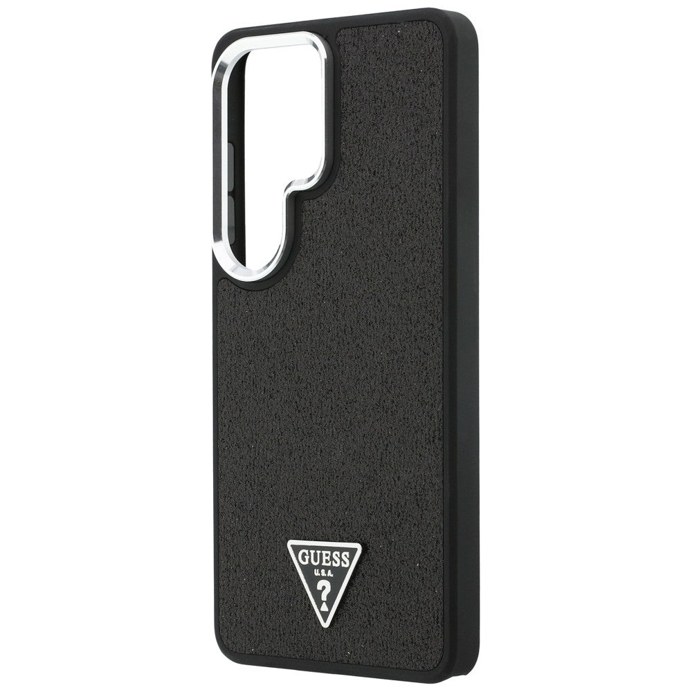 Étui MagSafe pour Samsung Galaxy S26 Ultra S948, Guess, logo triangle pailleté fixe, noir