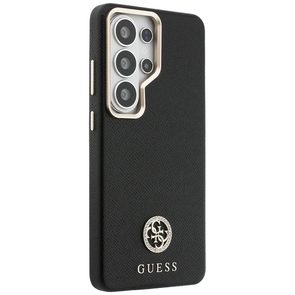Étui MagSafe pour Samsung Galaxy S26 Ultra S948, Guess, logo rond en strass, Noir
