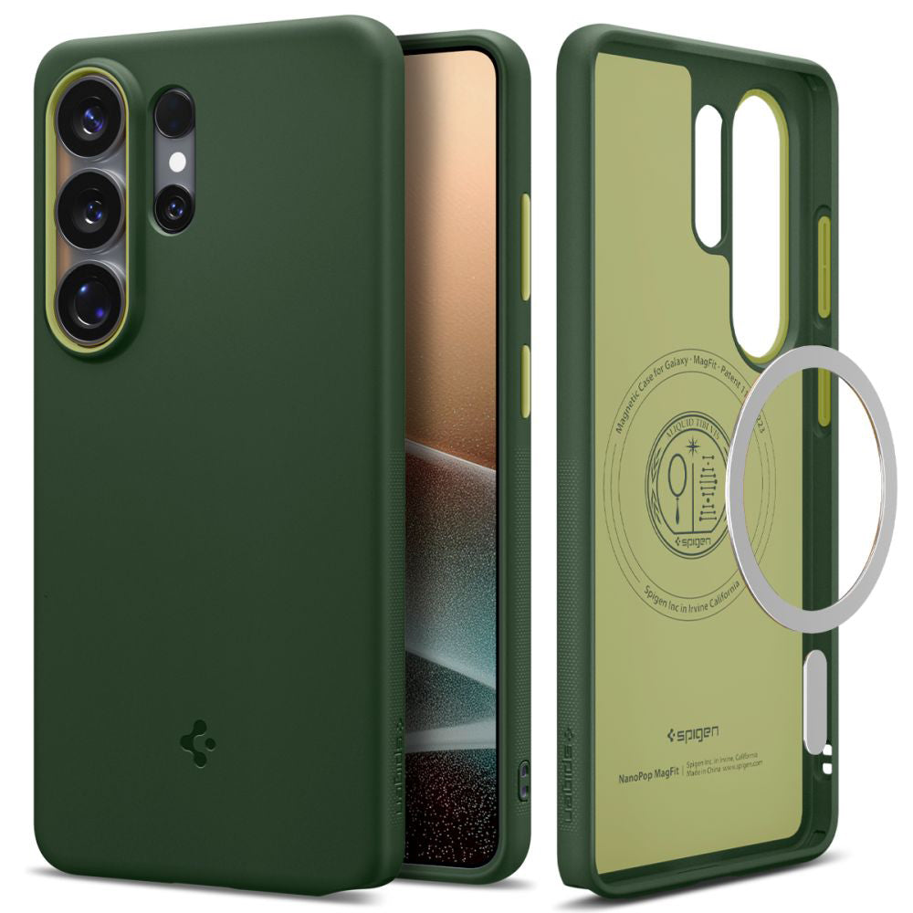 Coque MagSafe pour Samsung Galaxy S26 Ultra S948, Spigen, Caseology Nano Pop, Vert ACS11039