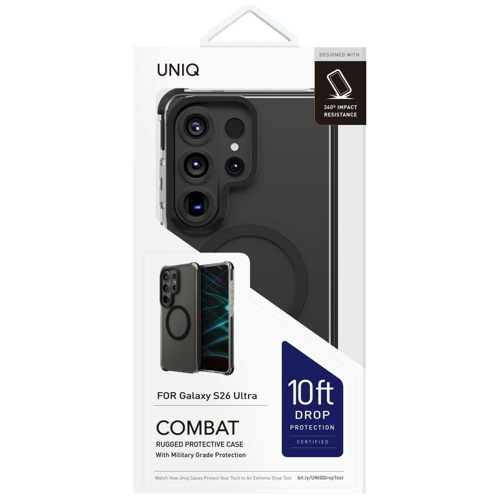 Coque MagSafe pour Samsung Galaxy S26 Ultra S948, UNIQ, Combat MagClick, Noire