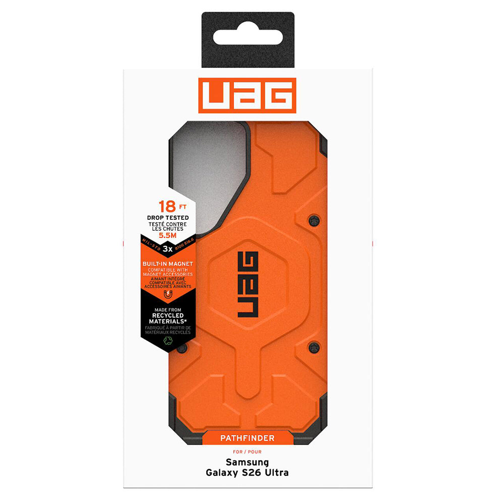 Coque MagSafe pour Samsung Galaxy S26 Ultra S948, Urban Armor Gear, Pathfinder, Orange