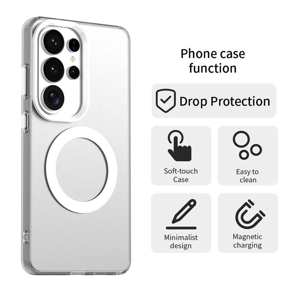 Coque MagSafe pour Samsung Galaxy S26 Ultra S948, Techsuit, CandyCase, Blanche