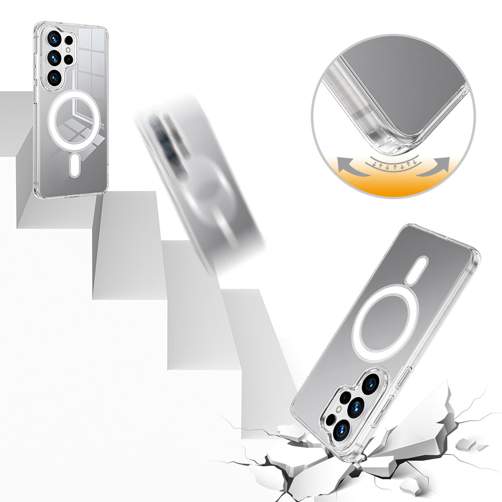 Housse MagSafe pour Samsung Galaxy S26 Ultra S948, Techsuit, Pro, Transparente