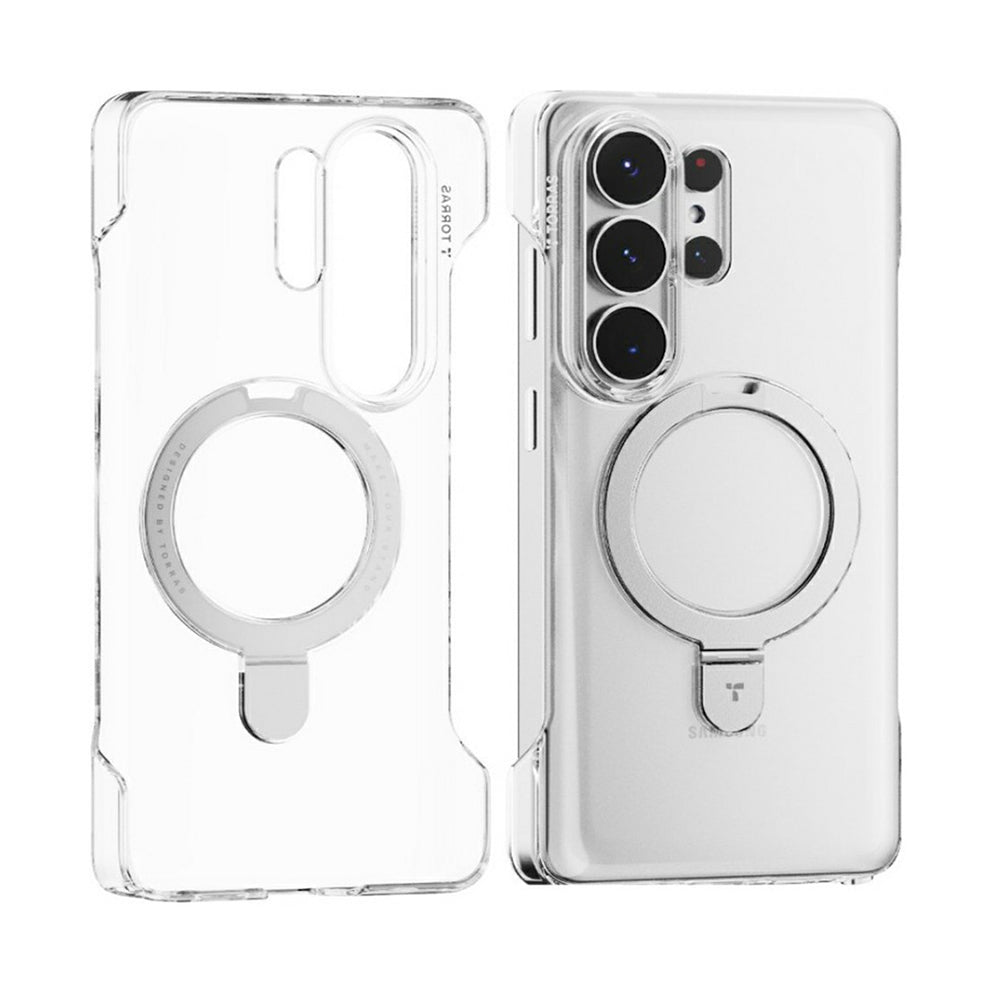 Coque MagSafe pour Samsung Galaxy S26 Ultra S948, Torras, Ostand Slim, Transparente